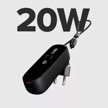 SBS TETRBB5000PD20 5000 mAh 20W Power Delivery Powerbank Schwarz