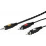 Audiokabel 3.5 mm auf 2xCinch Vivanco 2.5 m (VVAJACK2RCA25MMK)