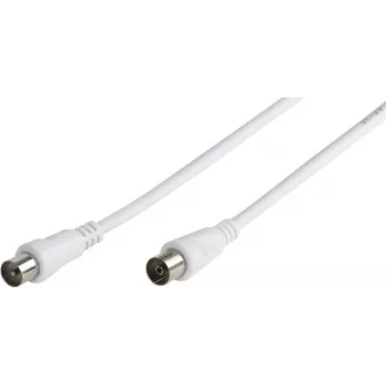Vivanco Koaxial-Antennenkabel, Stecker-Buchse, 75 Ohm, Weiß (VVAN150MFW)