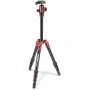 Manfrotto Element Traveller 5-Section Aluminium Stativ mit Kugelkopf, Rot