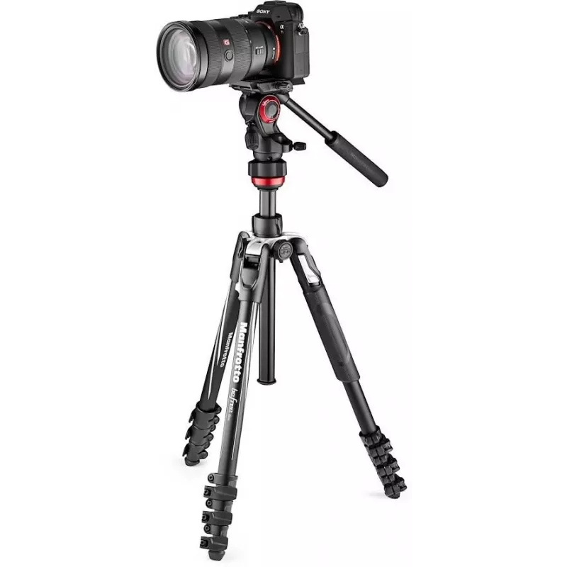 Manfrotto BEFREE Live Lever Carbon Fiber Video Stativ Kit mit Fluidkopf