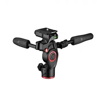 Manfrotto MH01HY-3W 3-Wege-Hybrid-Stativkopf, Technopolymer, 6kg Nutzlast, Arca-Swiss-Schnellverschluss, Schwarz