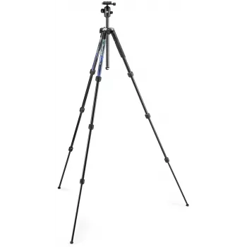 Manfrotto MKELMII4BL-BH Element MII 4-Section Aluminum Tripod with Ball Head, Blue