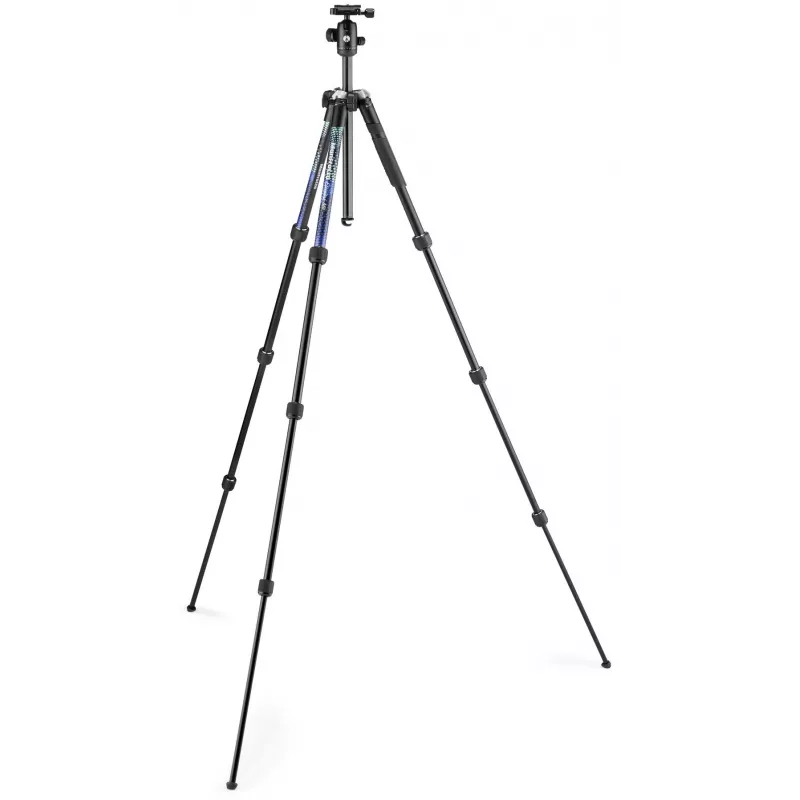 Manfrotto MKELMII4BL-BH Element MII 4-Section Aluminum Tripod with Ball Head, Blue