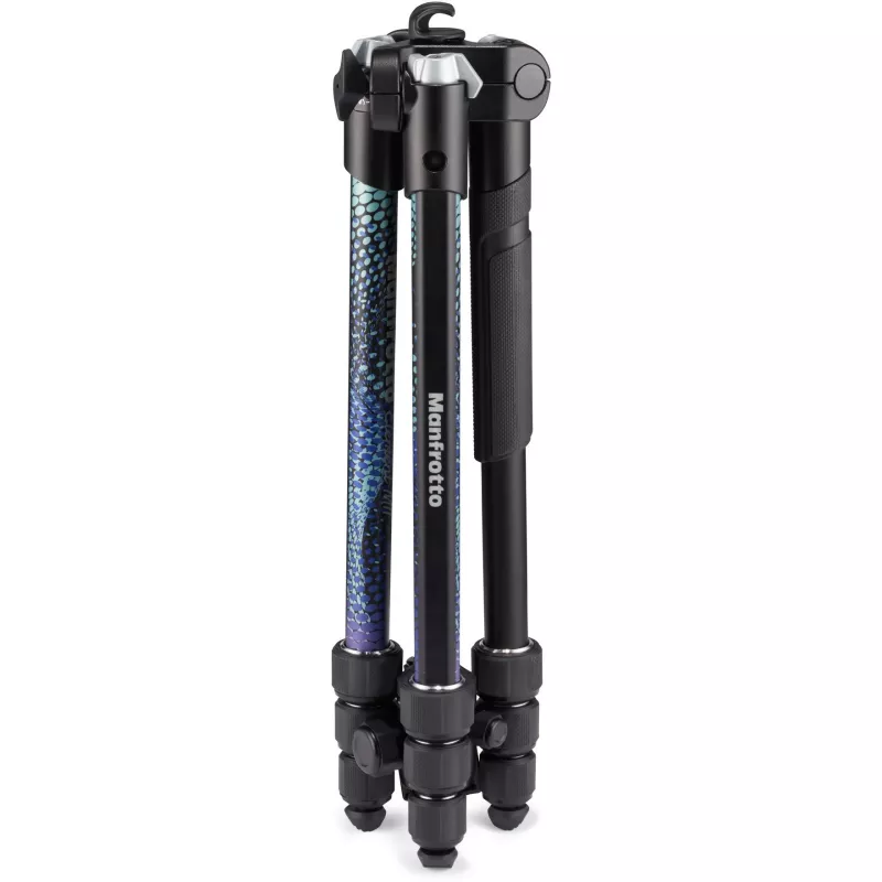 Manfrotto MKELMII4BL-BH Element MII 4-Section Aluminum Tripod with Ball Head, Blue