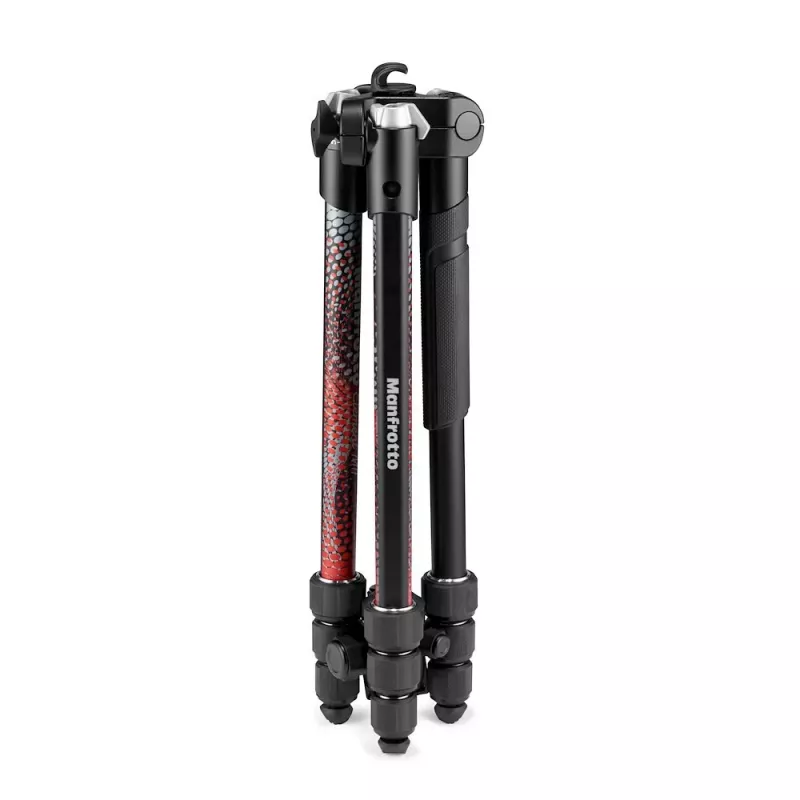 Manfrotto MKELMII4RD-BH Element MII 4-Section Aluminum Tripod with Ball Head, Red