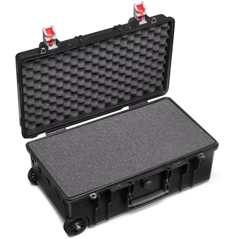Manfrotto Pro Light Reloader Tough H-55 Hartschalenkoffer für Kameraausrüstung, IP67 wasserdicht & staubdicht, TSA-Schloss, Handgepäckgröße, Schwarz