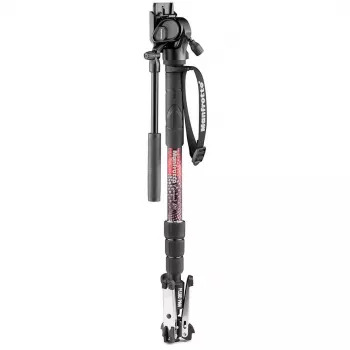 Manfrotto Element MII Video-Einbeinstativ mit 400 Series Fluidkopf, Aluminium (MVMELMIIA4LIVE)