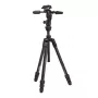 Manfrotto MKBFRTC4GTFB-3W Befree GT Carbon Fiber Reise-Stativ mit 3-Wege-Fluidkopf, Twist-Locks, 10kg Tragkraft, 164cm max. Höhe, Schwarz