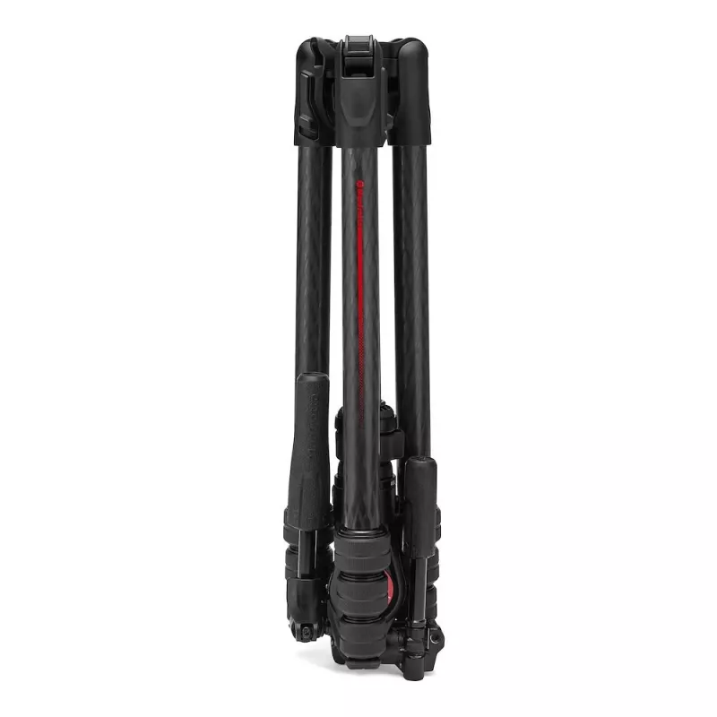 Manfrotto MKBFRTC4GTFB-3W Befree GT Carbon Fiber Reise-Stativ mit 3-Wege-Fluidkopf, Twist-Locks, 10kg Tragkraft, 164cm max. Höhe, Schwarz