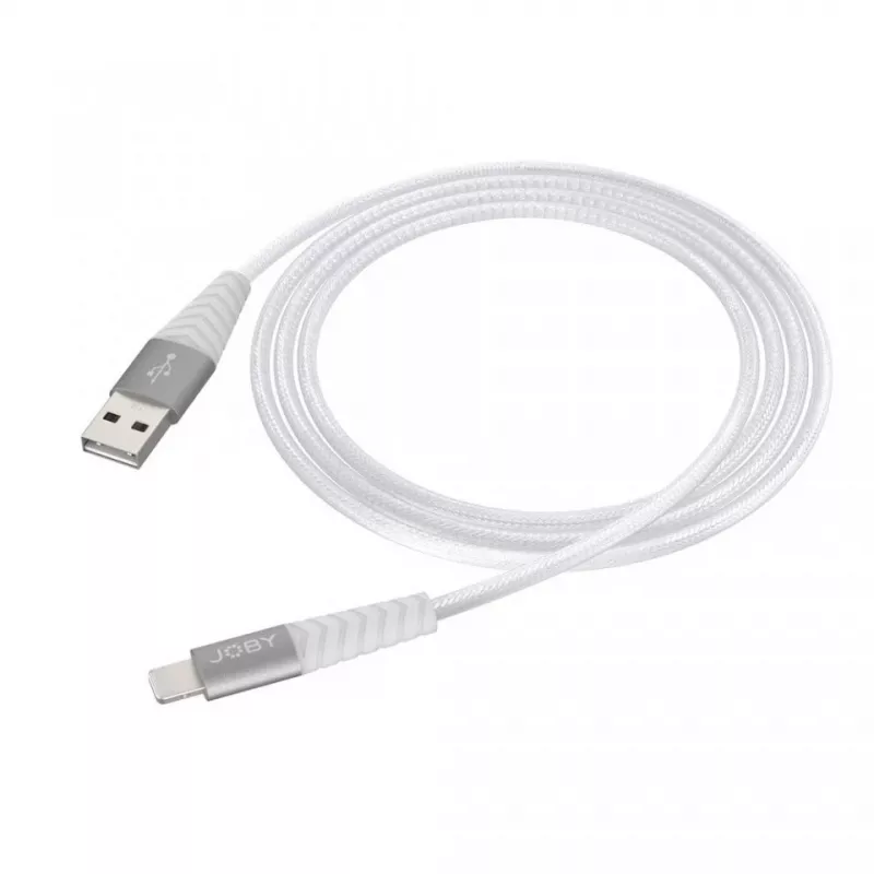 JOBY Lade- und Synchronisierungskabel Lightning, 1,2 m, Weiß (JB01812-BWW)