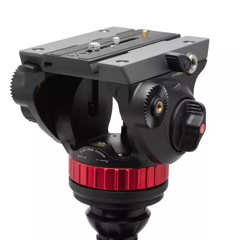 Manfrotto 055 Carbon Fiber Video-Stativ-System mit 502AH Fluidkopf