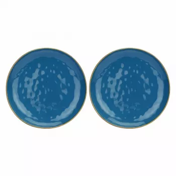 ROSE&TULIPANI Concerto Blu Avio Set aus 2 runden Platten 32 cm Marineblau