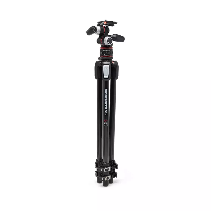 Manfrotto MK055CXPRO33WQR Carbonfaser-Stativ mit 3 Beinabschnitten und XPRO 3-Wege-Neiger