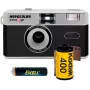 Swiss+Go Novocolor 35mm Analogkamera-Set mit Blitz, Tasche, Trageriemen und Kodak-Film (SWI401608)