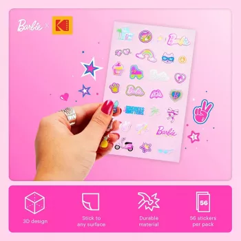 Kodak x Barbie dekoratives Sticker-Set, über 50 Sticker (RODB2X3SCAM)