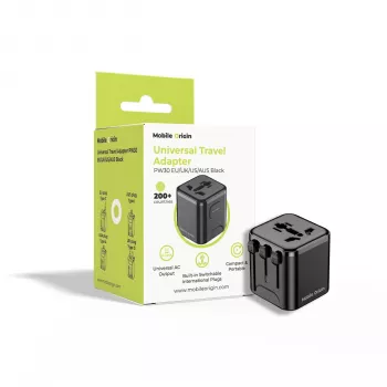 Mobile Origin Reiseadapter PW30 EU/UK/US/AUS, schwarz