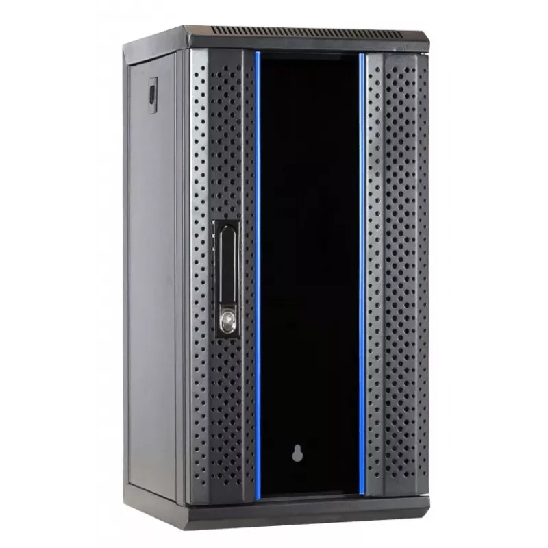 DSIT DS10-3312 12U 10 inch Wandmontage-Servergehäuse mit Glastür, 312x310x618 mm, Schwarz