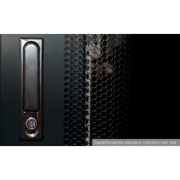 DSIT 42U 19 inch Server-Rack-Schrank mit perforierter Fronttür, 600x1200x2000 mm, Schwarz