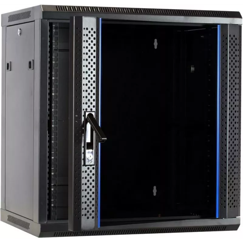 DSIT 12U Wandmontage-Serverschrank mit Glastür 600x450x634 mm