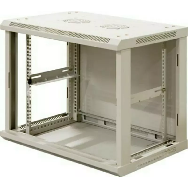 DSIT 12U reversibler Wandmontage-Server-Schrank mit Glastür, Weiß, 600x600x635 mm