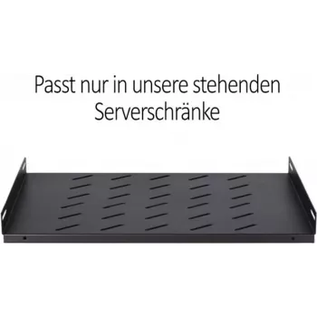 DSIT DS-FH60 1U feste Konsolenablage für 600 mm tiefe Server-Racks, Schwarz