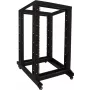 DSIT 22U 19 inch freistehender Server-Rack-Schrank auf Rollen, 600x800x1200 mm, unmontiert, schwarz