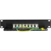DSIT DS-10Patch5-8FTP 10-Zoll 8-Port FTP CAT 5e Patchpanel, 1U Rack-Montage, geschirmt RJ45, LSA+ IDC, Schwarz