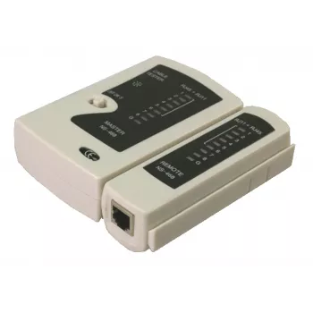 DSIT Netzwerkkabeltester für RJ11 RJ12 RJ45 ISDN Cat5 Cat5e Cat6 Cat6a UTP STP mit LED-Anzeige