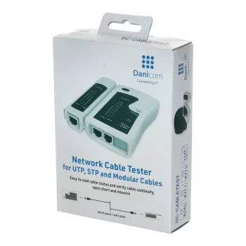 DSIT Netzwerkkabeltester für RJ11 RJ12 RJ45 ISDN Cat5 Cat5e Cat6 Cat6a UTP STP mit LED-Anzeige