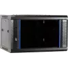 DSIT DS6404 4U Wandmontage-Serverschrank mit Glastür, 600x450x280 mm, Schwarz
