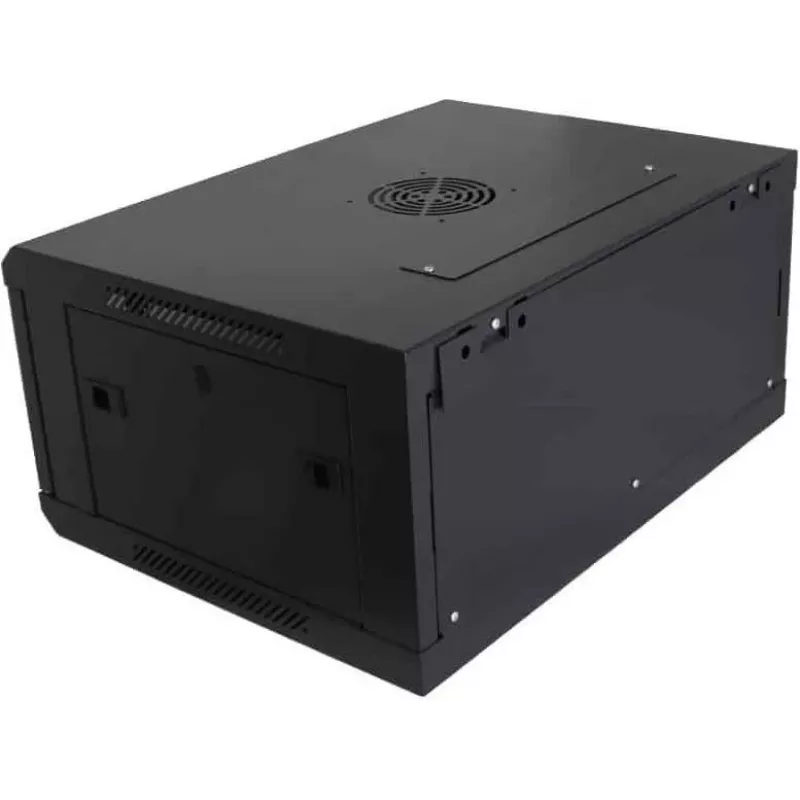DSIT DS6404 4U Wandmontage-Serverschrank mit Glastür, 600x450x280 mm, Schwarz
