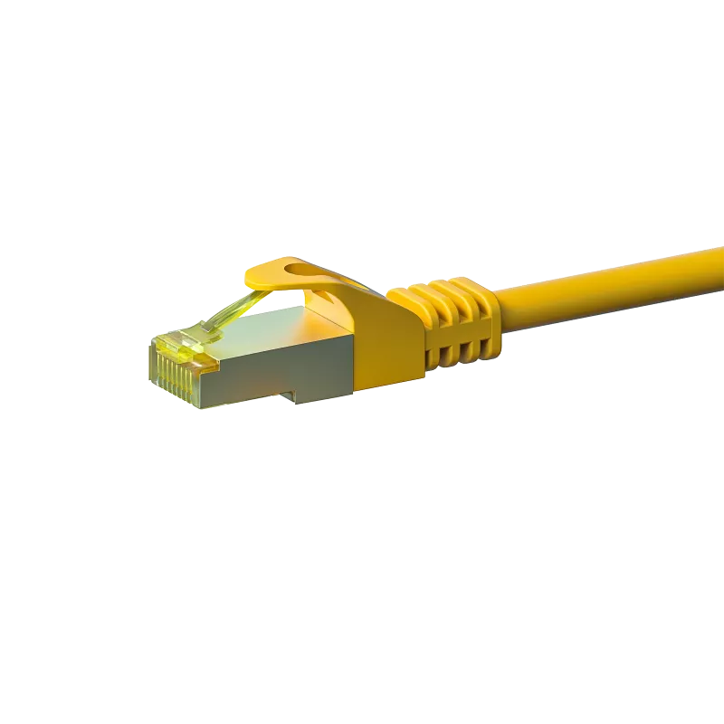 DSIT Cat.7 S/FTP PiMF RJ45 Netzwerkkabel, 3m, Gelb - 10Gbps, 600MHz, PoE++