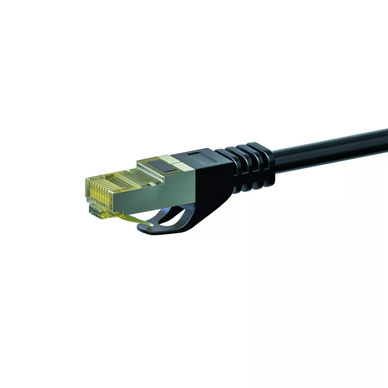 DSIT Cat.7 S/FTP (PiMF) RJ45 Netzwerkkabel, 50m, Schwarz