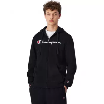 Herren Champion Full Zip Hoodie Schwarz 220255 KK001 M