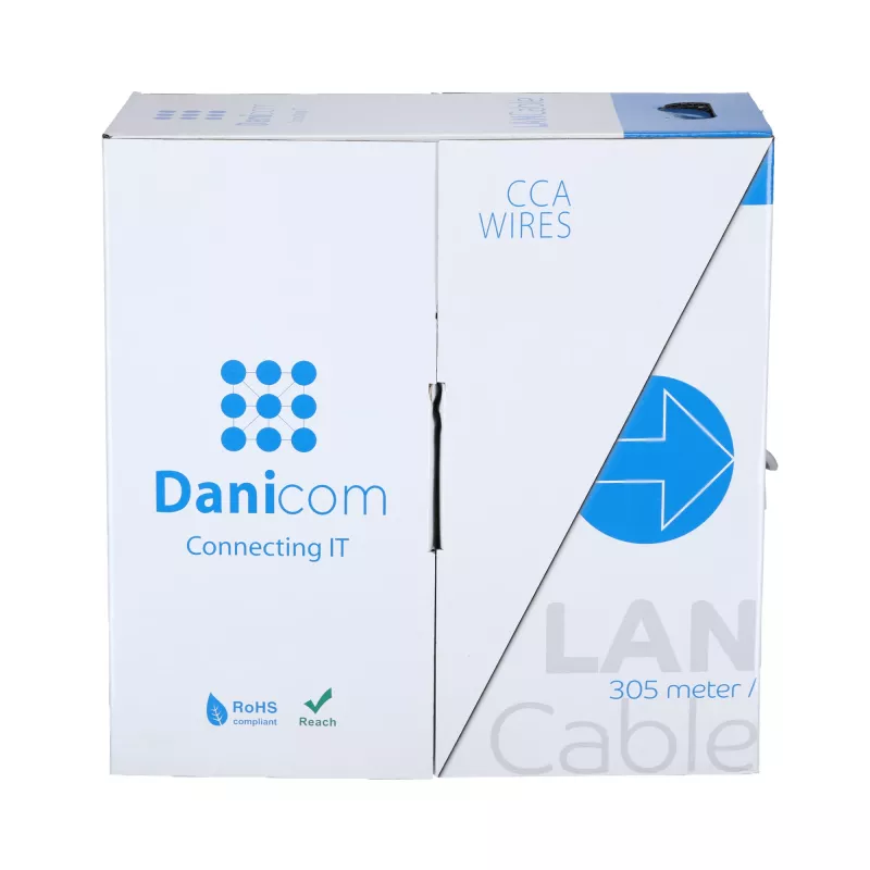 DSIT CAT6 U/UTP Netzwerkkabel 24/7 flexibel 305m grau CCA