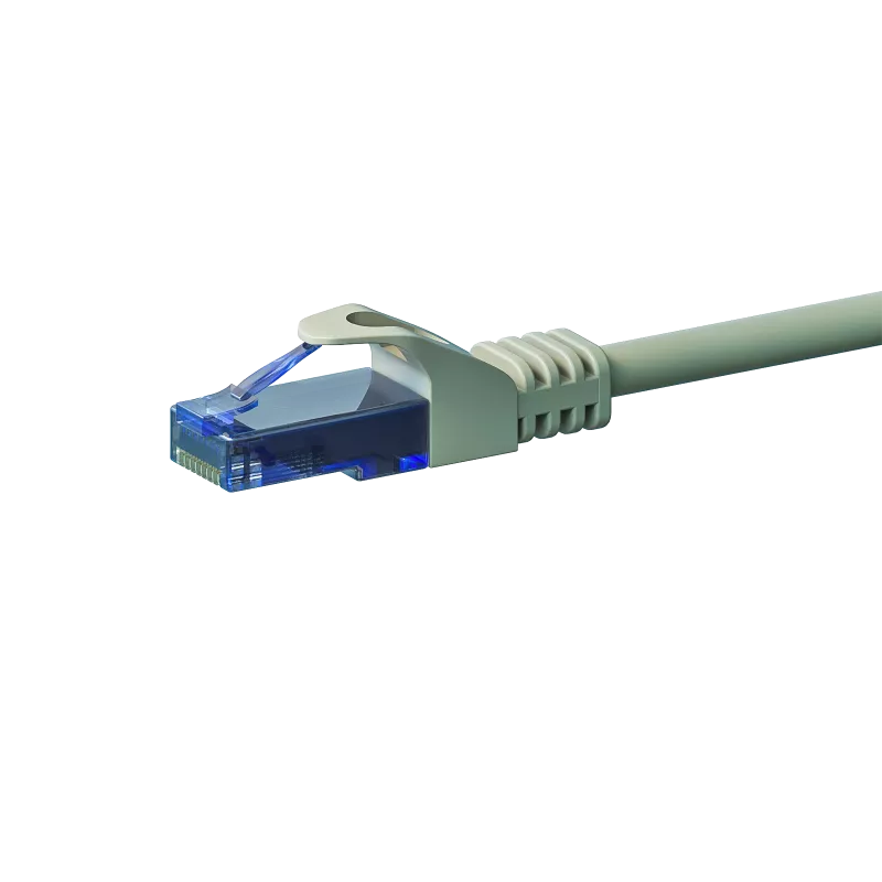 DSIT UTP CAT6a Patchkabel, 0,25 m, Grau, 100% Kupfer, 10GbE, RJ45