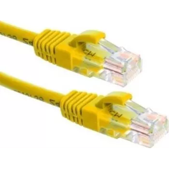 DSIT UTP Cat6a Installationskabel, 100% Kupfer, Gelb, 0,25 m, DC-U6A7-002