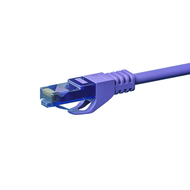 DSIT CAT6a U/UTP 100% Kupfer Netzwerk-Patchkabel, 20m, Violett