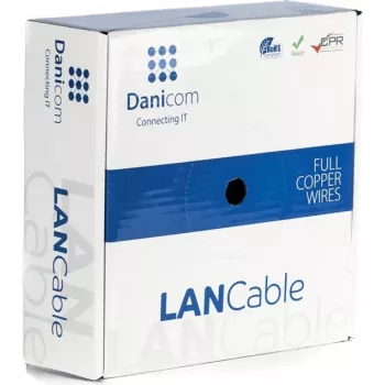 DSIT DANICOM CAT6 FTP 50m Solid-Leiter-Kabel - LSZH (Dca) - DC-FTP6-50S-DCA