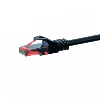DSIT CAT6 U/UTP Netzwerk-Patchkabel, 0,15 m, Schwarz, 100% Kupfer (DC-60-001)