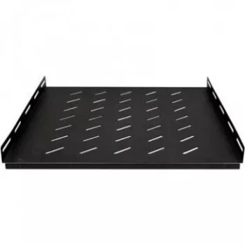 DSIT Heavy-Duty Festes Rack-Regal für 600mm tiefe Server-Schränke, 1U, 100kg Belastung, Schwarz