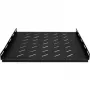DSIT Heavy-Duty Festes Rack-Regal für 600mm tiefe Server-Schränke, 1U, 100kg Belastung, Schwarz