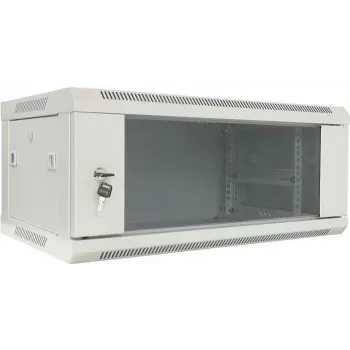 DSIT DS6404W 4U Wandmontage-Serverschrank mit Glastür, 600 x 450 x 280 mm, Weiß