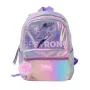 Holo Wow holografischer Schulrucksack für Mädchen mit Pompom und verstellbaren Riemen WOW00048