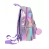 Holo Wow holografischer Schulrucksack für Mädchen mit Pompom und verstellbaren Riemen WOW00048