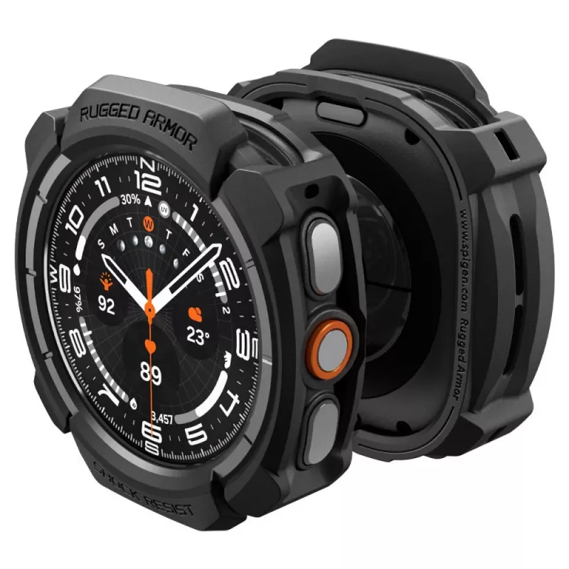 Spigen Rugged Armor Hülle für Samsung Galaxy Watch Ultra 2 2026 (47mm) – Matt Schwarz