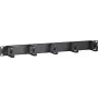 DSIT DS-1904 19 inch 1U Rack-Kabelmanagement-Panel mit 5 Metallhaken, Schwarz