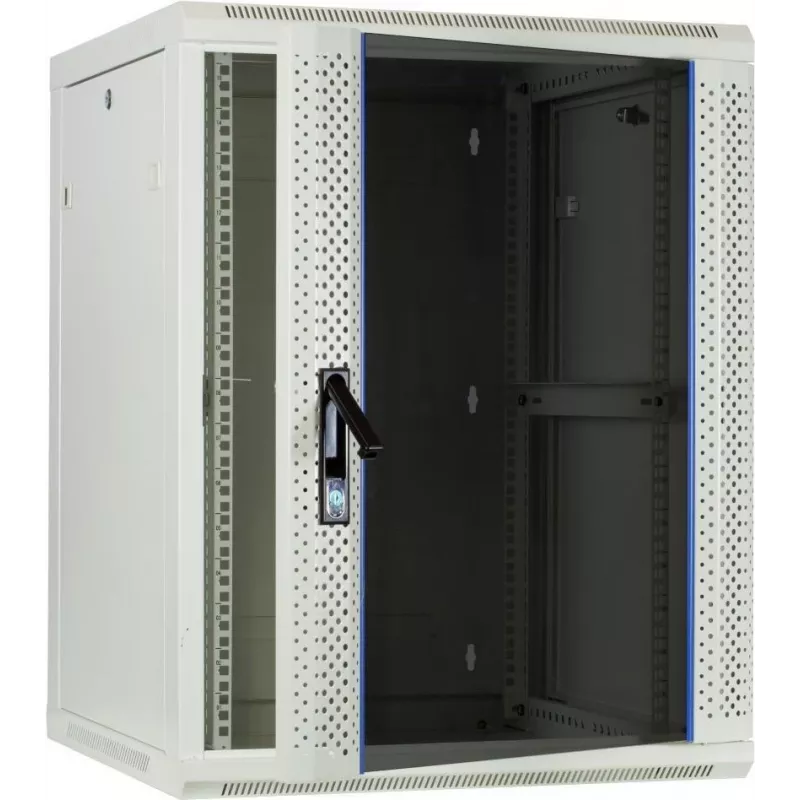 DSIT 15U Wandmontage-Serverrack-Gehäuse mit Glastür, Weiß, 600x600x770 mm