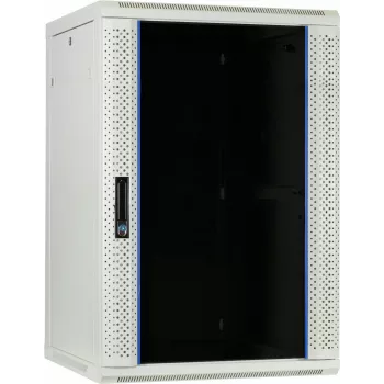 DSIT 18U Wandmontage-Serverschrank mit Glastür, 600x600x900 mm, Weiß